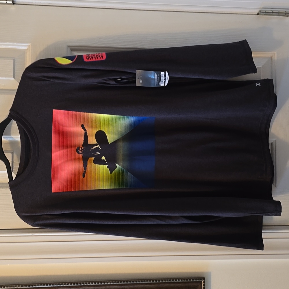 XERSION BRAND BOYS BLACK SKATER LONG SLEEVE TEE SHIRT SIZE XL 18/20
